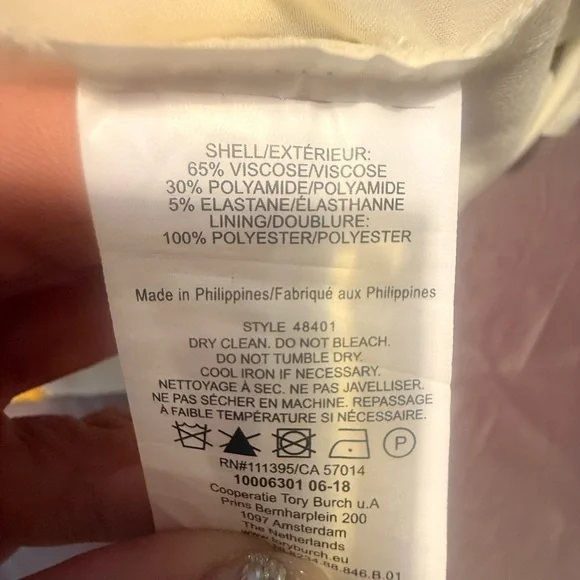 TORY BURCH Mya Navy Copper Colorblock Stretch Ponte Knit Sheath Dress XS = 0/2 - Picture 13 of 14